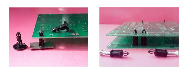 Snap-Fit Spacers, Nylon 66 Natural UL94-V2